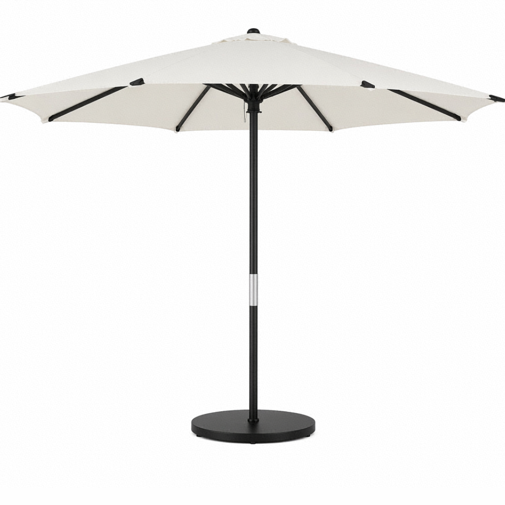 Parasol-blanc- location-parasol-blanc-acier-noir-aluminium-2-5m-reception-grand-ouest